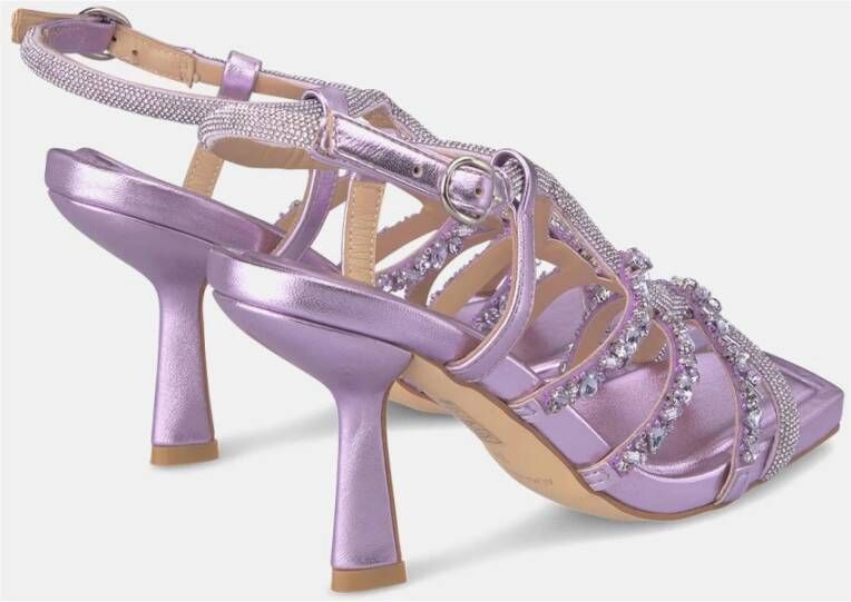 Alma en Pena Sandaal met Strass Details Purple Dames