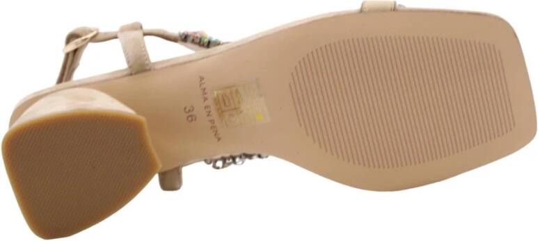 Alma en Pena Hoge hak sandalen voor vrouwen Beige Dames