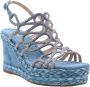 Alma en Pena Heldere Blauwe Sandalen Elegant Comfortabel Multicolor Dames - Thumbnail 3