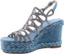 Alma en Pena Heldere Blauwe Sandalen Elegant Comfortabel Multicolor Dames - Thumbnail 4