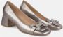 Alma en Pena Leren pumps met versierde vierkante neus Brown Dames - Thumbnail 2