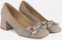 Alma en Pena Leren pumps met versierde vierkante neus Beige Dames - Thumbnail 2