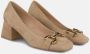 Alma en Pena Leren pumps met vierkante neus Beige Dames - Thumbnail 2