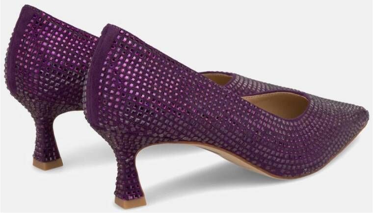 Alma en Pena Schoen met strass hiel Purple Dames