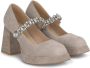 Alma en Pena Schoenen met hoge hak en strass knoop Beige Dames - Thumbnail 2