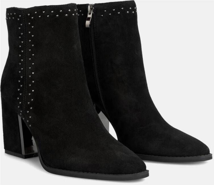 Alma en Pena Side zip studded bootie Black Dames