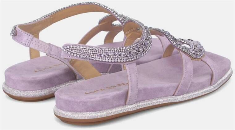 Alma en Pena Slang Glitter Sandaal Purple Dames