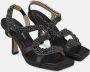 Alma en Pena Slang Hak Sandaal met Strass Details Black Dames - Thumbnail 2