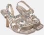 Alma en Pena Slang Hak Sandaal met Strass Details Yellow Dames - Thumbnail 2