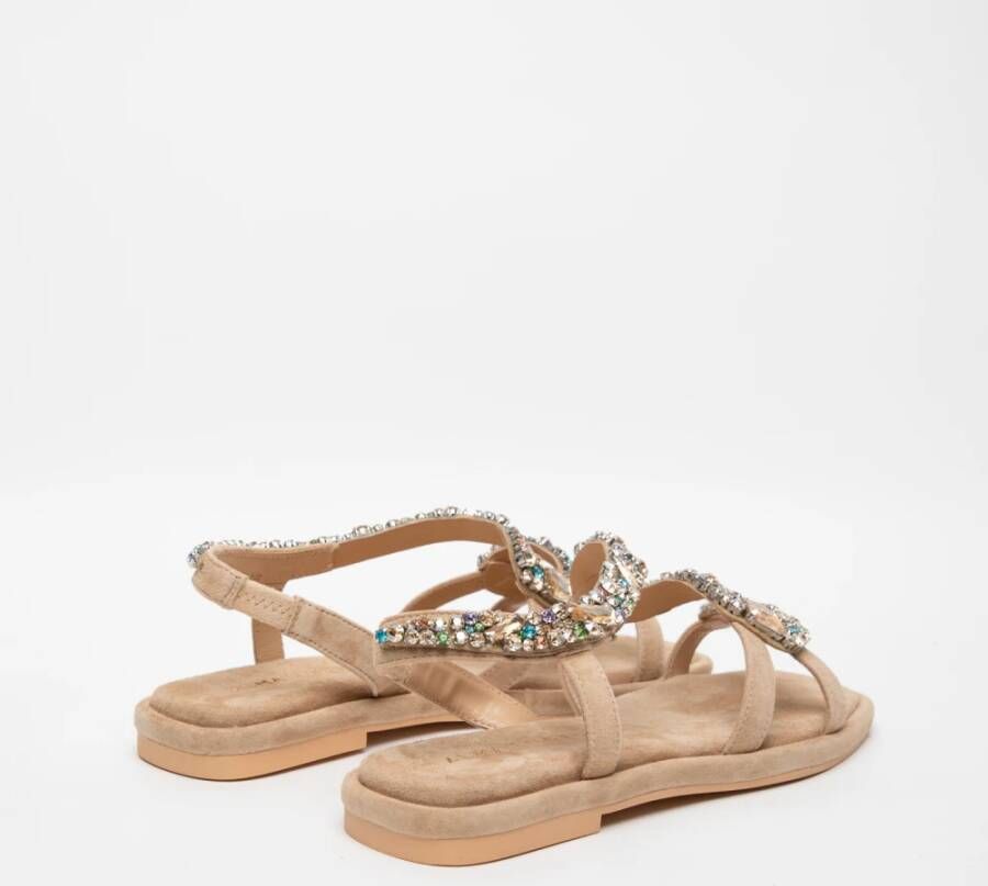 Alma en Pena Slang Ontwerp Beige Sandalen Multicolor Dames