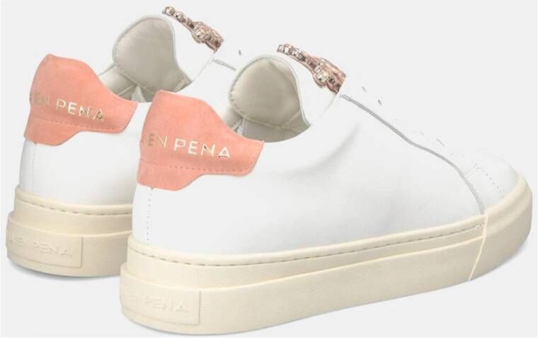 Alma en Pena Sneaker met Rhinestone Detail Orange Dames