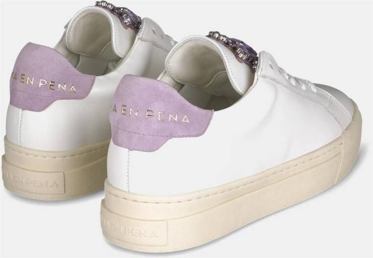 Alma en Pena Sneaker met Strass Detail Purple Dames