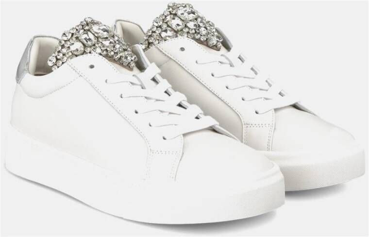 Alma en Pena Sneakers met glanzende kralen White Dames