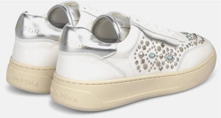 Alma en Pena Sneakers met studs White Dames