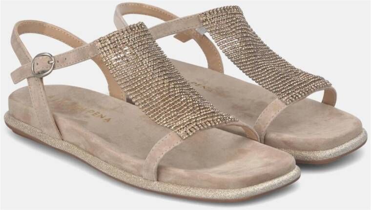 Alma en Pena Sprankelende band sandaal Beige Dames