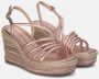 Alma en Pena Sprankelende Sleehak Sandalen Pink Dames - Thumbnail 2