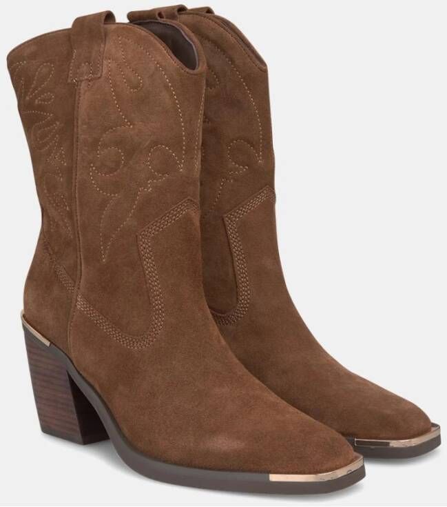 Alma en Pena Square Toe Cowboy Boot Brown Dames