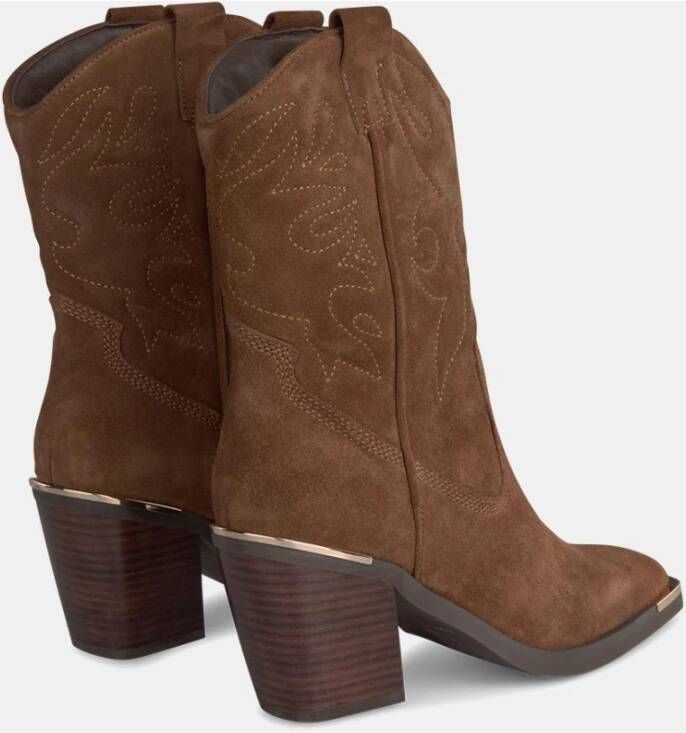 Alma en Pena Square Toe Cowboy Boot Brown Dames