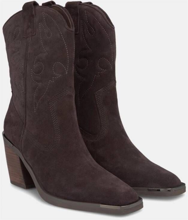 Alma en Pena Square Toe Cowboy Boot Brown Dames