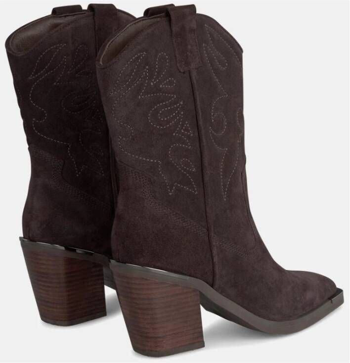 Alma en Pena Square Toe Cowboy Boot Brown Dames