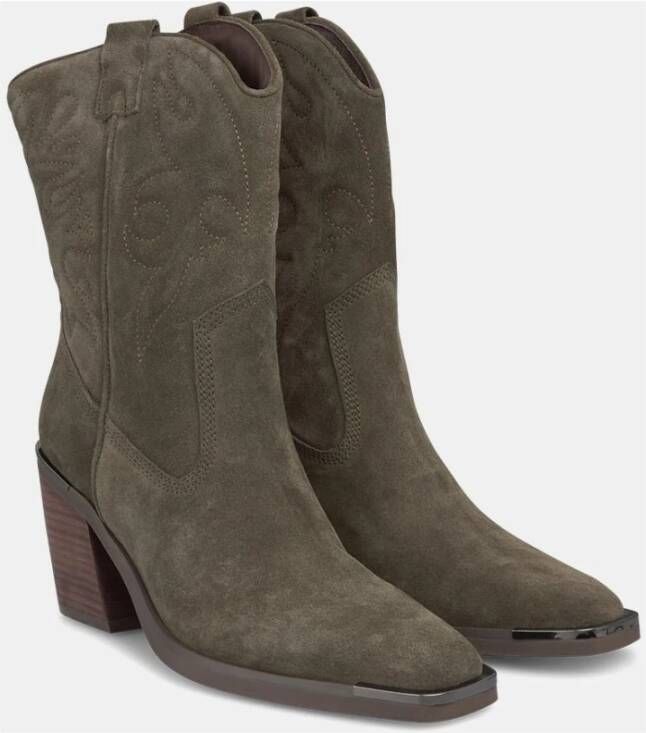 Alma en Pena Square Toe Cowboy Boot Green Dames