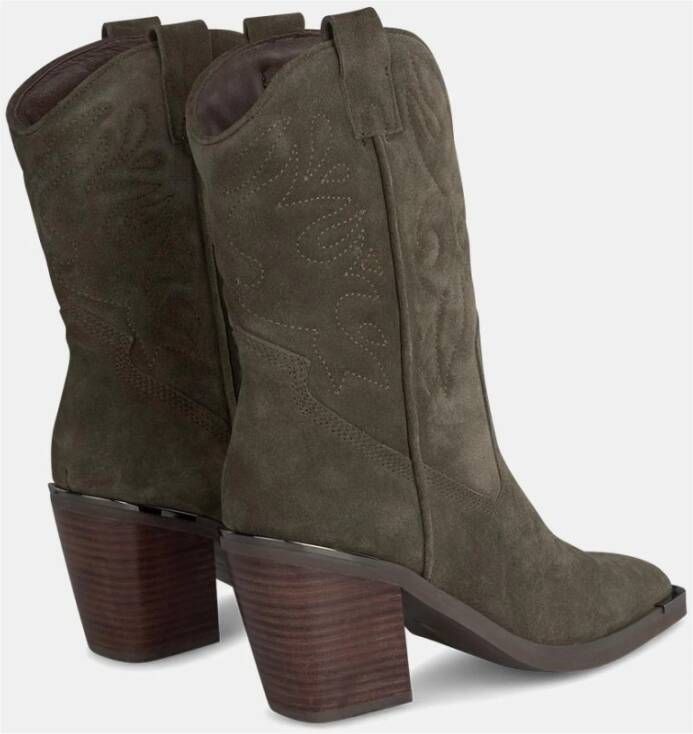 Alma en Pena Square Toe Cowboy Boot Green Dames