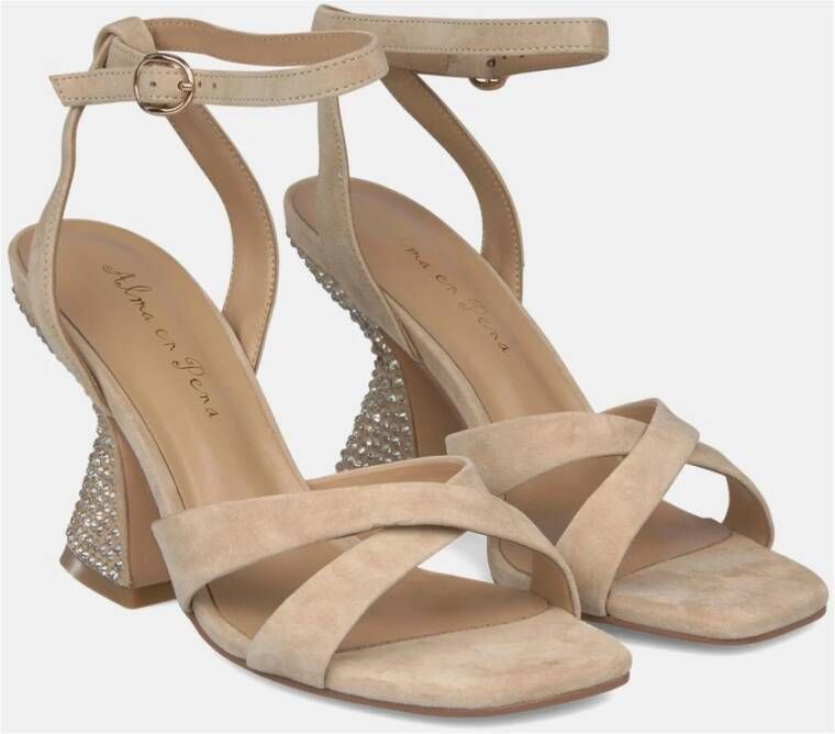 Alma en Pena Steen Hiel Sandaal Beige Dames