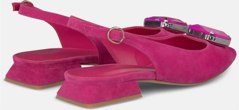 Alma en Pena Steenversierde platte schoen Pink Dames