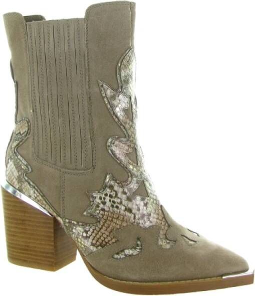 Alma en Pena Stijlvolle Bottine I240505 Combi Schoenen Beige Dames