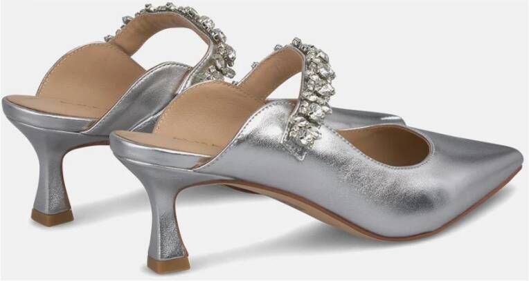 Alma en Pena Stijlvolle hoge muiltje met strass detail Gray Dames