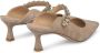 Alma en Pena Stijlvolle hoge muiltjes met strass detail Beige Dames - Thumbnail 3