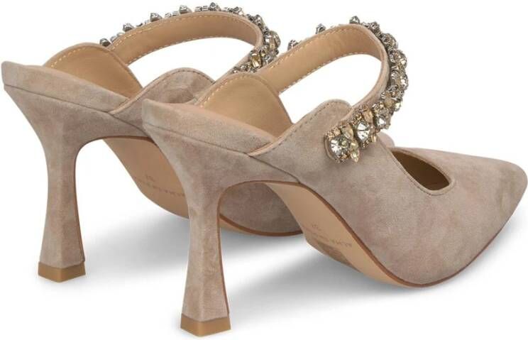 Alma en Pena Stijlvolle muiltjes met strass detail Beige Dames