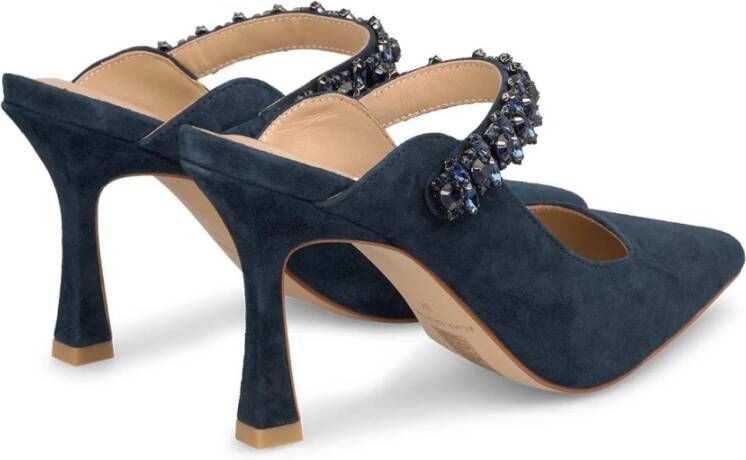 Alma en Pena Stijlvolle muiltjes met strass detail Blue Dames