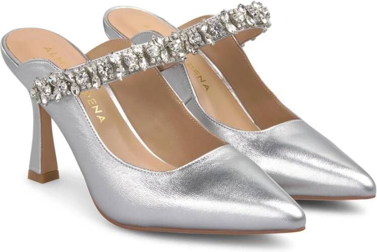 Alma en Pena Stijlvolle muiltjes met strass detail Gray Dames