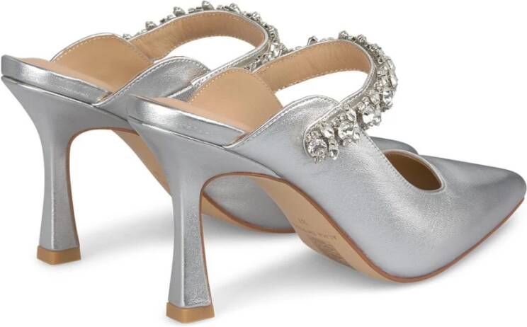 Alma en Pena Stijlvolle muiltjes met strass detail Gray Dames