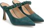 Alma en Pena Stijlvolle muiltjes met strass detail Green Dames - Thumbnail 2