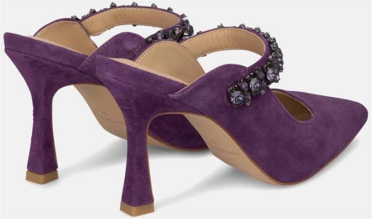 Alma en Pena Stijlvolle muiltjes met strass detail Purple Dames