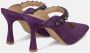 Alma en Pena Stijlvolle muiltjes met strass detail Purple Dames - Thumbnail 3