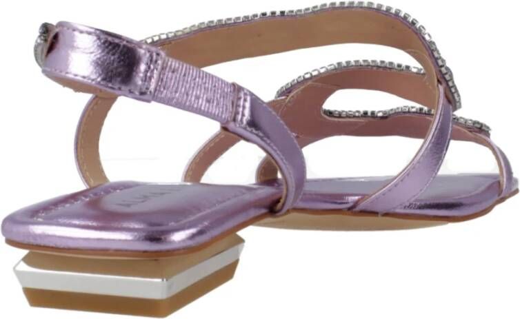 Alma en Pena Stijlvolle Platte Sandalen voor Vrouwen Purple Dames