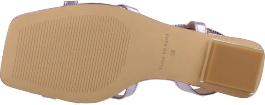 Alma en Pena Stijlvolle Platte Sandalen voor Vrouwen Purple Dames