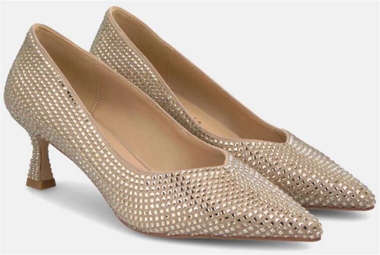 Alma en Pena Stijlvolle Rhinestone Hakken Schoen Beige Dames