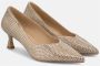 Alma en Pena Stijlvolle Rhinestone Hakken Schoen Beige Dames - Thumbnail 2