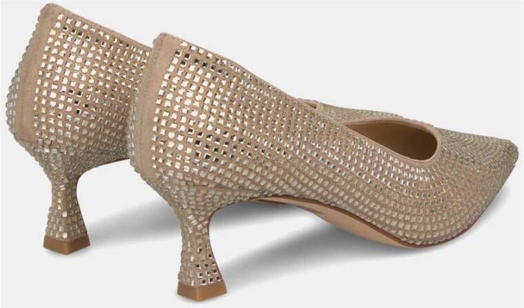 Alma en Pena Stijlvolle Rhinestone Hakken Schoen Beige Dames