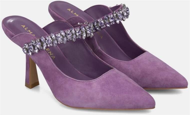 Alma en Pena Stijlvolle Slingback Schoen met Versierde Band Purple Dames