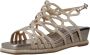 Alma en Pena Gouden Sandalen Elegant Comfortabel Voetbed Beige Dames - Thumbnail 17