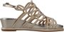 Alma en Pena Gouden Sandalen Elegant Comfortabel Voetbed Beige Dames - Thumbnail 19