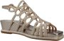 Alma en Pena Gouden Sandalen Elegant Comfortabel Voetbed Beige Dames - Thumbnail 20