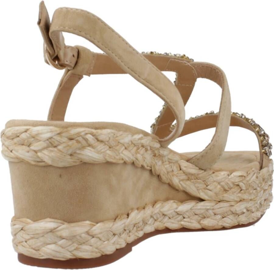 Alma en Pena Stijlvolle Wedges Sandaal Brown Dames