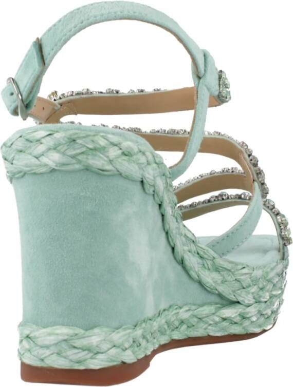 Alma en Pena Stijlvolle Wedges Sandaal Green Dames