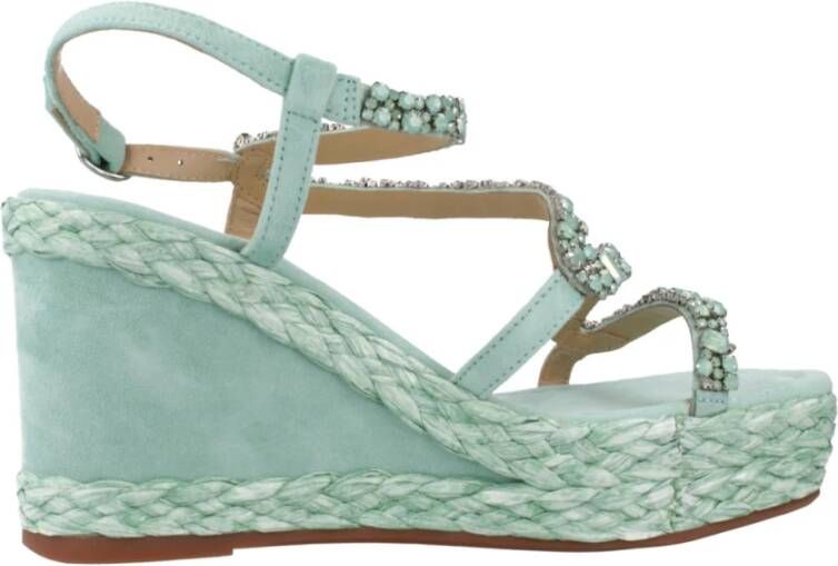 Alma en Pena Stijlvolle Wedges Sandaal Green Dames